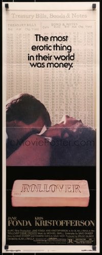 9z137 ROLLOVER insert 1981 great close up of sexy Jane Fonda & Kris Kristofferson!