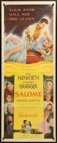 9z143 SALOME insert 1953 great images of sexy Rita Hayworth, Stewart Granger & Charles Laughton!