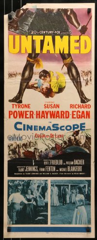 9z190 UNTAMED insert 1955 Tyrone Power & Susan Hayward in Africa with natives!