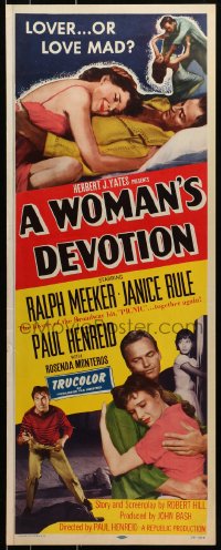9z197 WOMAN'S DEVOTION insert 1956 directed by Paul Henreid, Battle Shock, lover or love-mad!