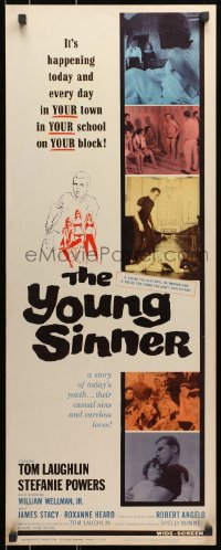 9z200 YOUNG SINNER insert 1965 Tom Laughlin pre-Billy Jack, casual sins and careless loves!