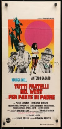 9z206 ALL THE BROTHERS OF THE WEST SUPPORT THEIR FATHER Italian locandina 1972 spaghetti western!