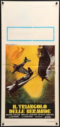 9z215 BERMUDA TRIANGLE Italian locandina 1978 cool full color and b&w ship and airplane disaster art!