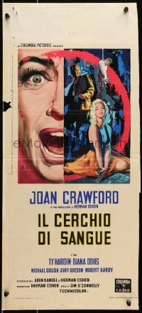 9z216 BERSERK Italian locandina 1967 crazy Joan Crawford, Dors, pits steel weapons vs steel nerves!
