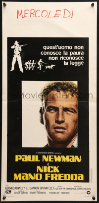 9z237 COOL HAND LUKE Italian locandina R1977 Paul Newman prison escape classic, different image!