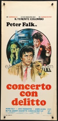 9z260 ETUDE IN BLACK Italian locandina 1978 art of Peter Falk as Detective Columbo & Cassavetes!