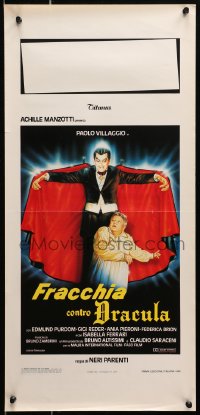 9z274 FRACCHIA VS. DRACULA Italian locandina 1985 Parenti, wacky different vampire art by Spataro!