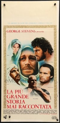 9z286 GREATEST STORY EVER TOLD Italian locandina 1965 Von Sydow as Jesus, directed by Stevens!