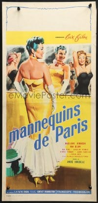 9z314 MANNEQUINS OF PARIS Italian locandina 1957 Andre Hunebelle's Mannequins de Paris, different!