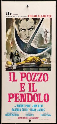 9z333 PIT & THE PENDULUM Italian locandina R1975 Vincent Price, Roger Corman & Edgar Allan Poe!