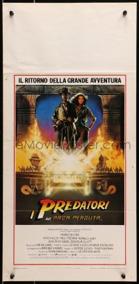 9z337 RAIDERS OF THE LOST ARK Italian locandina 1981 Drew Struzan art of adventurer Harrison Ford!