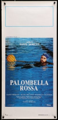 9z339 RED LOB Italian locandina 1989 Nanni Moretti's Palombolla Rossa, wacky water polo!
