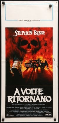 9z353 SOMETIMES THEY COME BACK Italian locandina 1991 Stephen King, different art with skull!