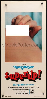 9z387 UP! Italian locandina 1978 Russ Meyer directed, Superup, outrageous bare breast image!