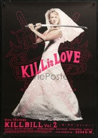 9z714 KILL BILL: VOL. 2 advance Japanese 2004 Quentin Tarantino, sexy bride Uma Thurman with katana!