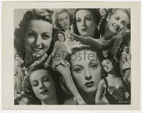 1a214 DANIELLE DARRIEUX 8x10.25 still 1938 wonderful montage of headshots & sexy full body shots!