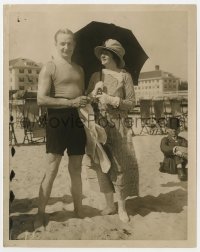 1a303 FLORENZ ZIEGFELD JR./BILLIE BURKE 8x10 news photo 1919 husband & wife at Palm Beach!