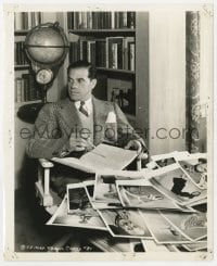 1a319 FRANK CAPRA 8.25x10 still 1930s in his office with script & stack of stills by Lippman!
