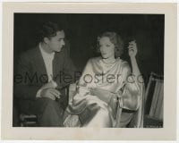 1a334 GARDEN OF ALLAH candid 8x10 still 1936 Marlene Dietrich & Charles Boyer on a smoke break!