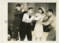 1a337 GENERAL NUISANCE 8x11 key book still 1941 Buster Keaton fighting two guys by nurse Appleby!