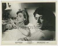 1a369 GRADUATE 8x10 still 1968 Anne Bancroft & young Dustin Hoffman laying in bed at hotel!