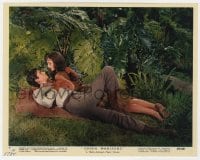 1a019 GREEN MANSIONS color 8x10 still #9 1959 Audrey Hepburn & Anthony Perkins laying on ground!