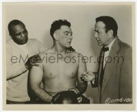 1a386 HARDER THEY FALL 8x10 still 1956 Humphrey Bogart, beaten Mike Lane & Jersey Joe Walcott!