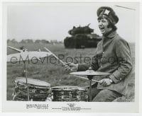 1a396 HELP 8.25x10 still 1965 Ringo Starr playing drums in field with giant smile, The Beatles!