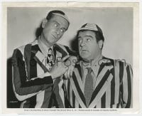 1a399 HERE COME THE CO-EDS 8.25x10 still 1945 Bud Abbott & Lou Costello with blazers & frosh caps!