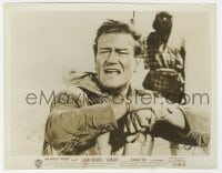 1a409 HONDO 3D 8x10.25 still 1953 great close up of angry cowboy John Wayne in buckskin!