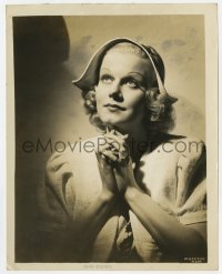 1a456 JEAN HARLOW 8x10 still 1930s angelic portrait with hands clasped as if in peril!