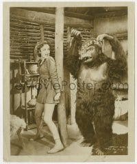 1a480 JUNGLE GIRL chapter 10 8x9.75 still 1941 Frances Gifford scared by gorilla Emil Van Horn!