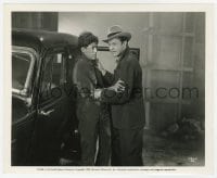1a481 JUNIOR G-MEN OF THE AIR 8.25x10 still 1942 c/u of Turhan Bey forcing Billy Halop into car!