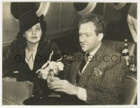 1a483 KAY FRANCIS 7.5x9.75 news photo 1936 with fiance Delmer Daves on a plane to New York!