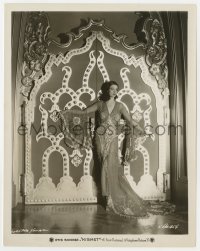 1a498 KISMET 8x10.25 still 1930 wonderful portrait of Loretta Young in great outfit by huge door!