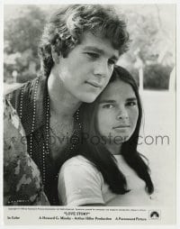 1a549 LOVE STORY 7.75x9.75 still 1971 portrait of Ali MacGraw & Ryan O'Neal from the one-sheet!