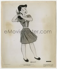 1a563 MAKE MINE MUSIC 8.25x10 still 1946 female teenager putting ribbon in her hair, Walt Disney!