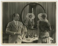 1a566 MAN & THE MOMENT 7.75x9.75 still 1929 Robert Schable stares at Billie Dove by mirror!