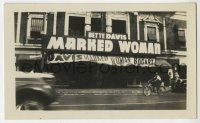1a579 MARKED WOMAN 2.75x4.5 photo 1937 theater display w/blow-ups of Bette Davis & Humphrey Bogart!