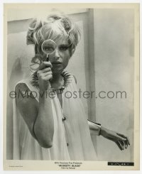 1a606 MODESTY BLAISE 8.25x10 still 1966 close up of sexiest Monica Vitti with magnifying glass!