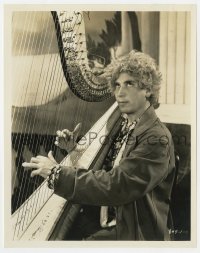 1a608 MONKEY BUSINESS 8x10.25 still 1931 great close up of Harpo Marx playing his harp!
