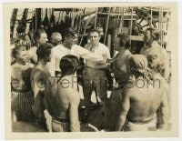 1a616 MUTINY ON THE BOUNTY 8x10 still 1935 Clark Gable, Charles Laughton & sailors on ship's deck!