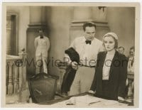 1a621 MY SIN 8x10 key book still 1931 Fredric March stands by sad Tallulah Bankhead in courtroom!