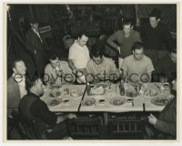 1a650 ONLY ANGELS HAVE WINGS candid 8x10 still 1939 Cary Grant & crew eat lunch on set by Lippman!