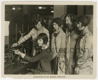 1a653 ORCHIDS & ERMINE candid 8x10 still 1927 Colleen Moore learns how to be a telephone operator!