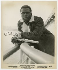 1a663 PARIS BLUES 8.25x10 still 1961 close up of Sidney Poitier on ship with notebook!
