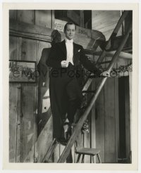 1a673 PETTICOAT FEVER 8x10 still 1936 Robert Montgomery in tuxedo on the ladder of fame!