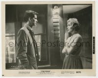 1a692 PSYCHO 8.25x10 still 1960 c/u of Janet Leigh & Anthony Perkins, Alfred Hitchcock classic!