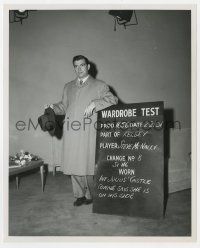 1a701 RAGING TIDE 8.25x10 wardrobe test photo 1951 Stephen McNally in trench coat!