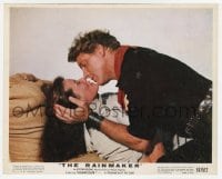 1a041 RAINMAKER color 8x10 still 1956 best c/u of Burt Lancaster about to kiss Katharine Hepburn!